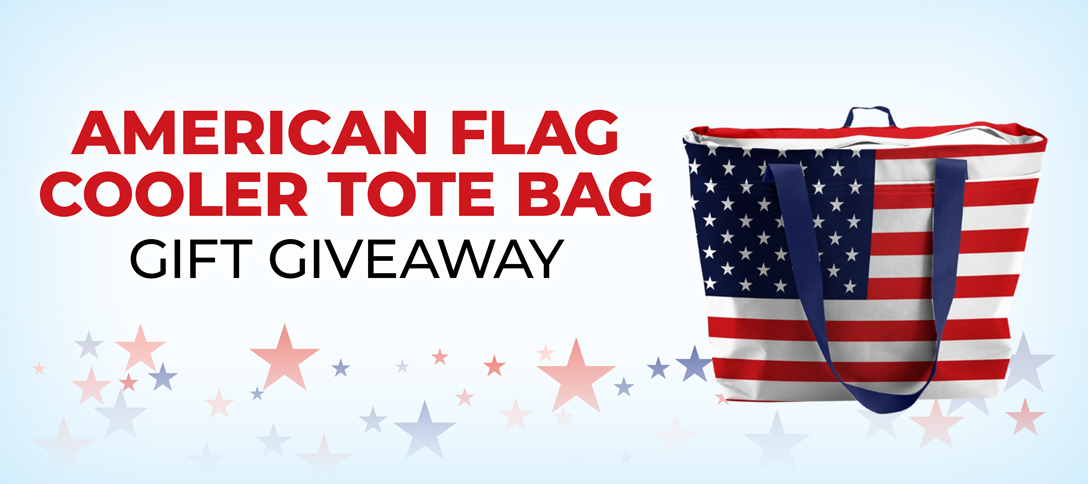 American Flag Cooler Tote Bag Gift Giveaway