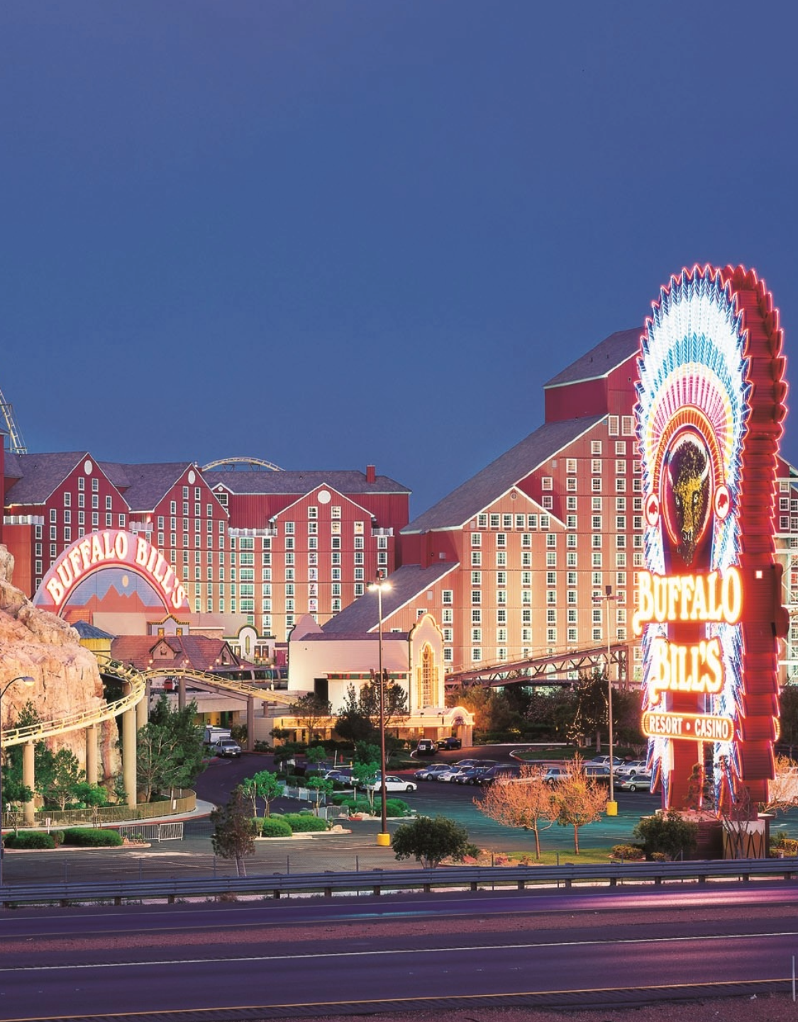 Buffalo Bills exterior at night